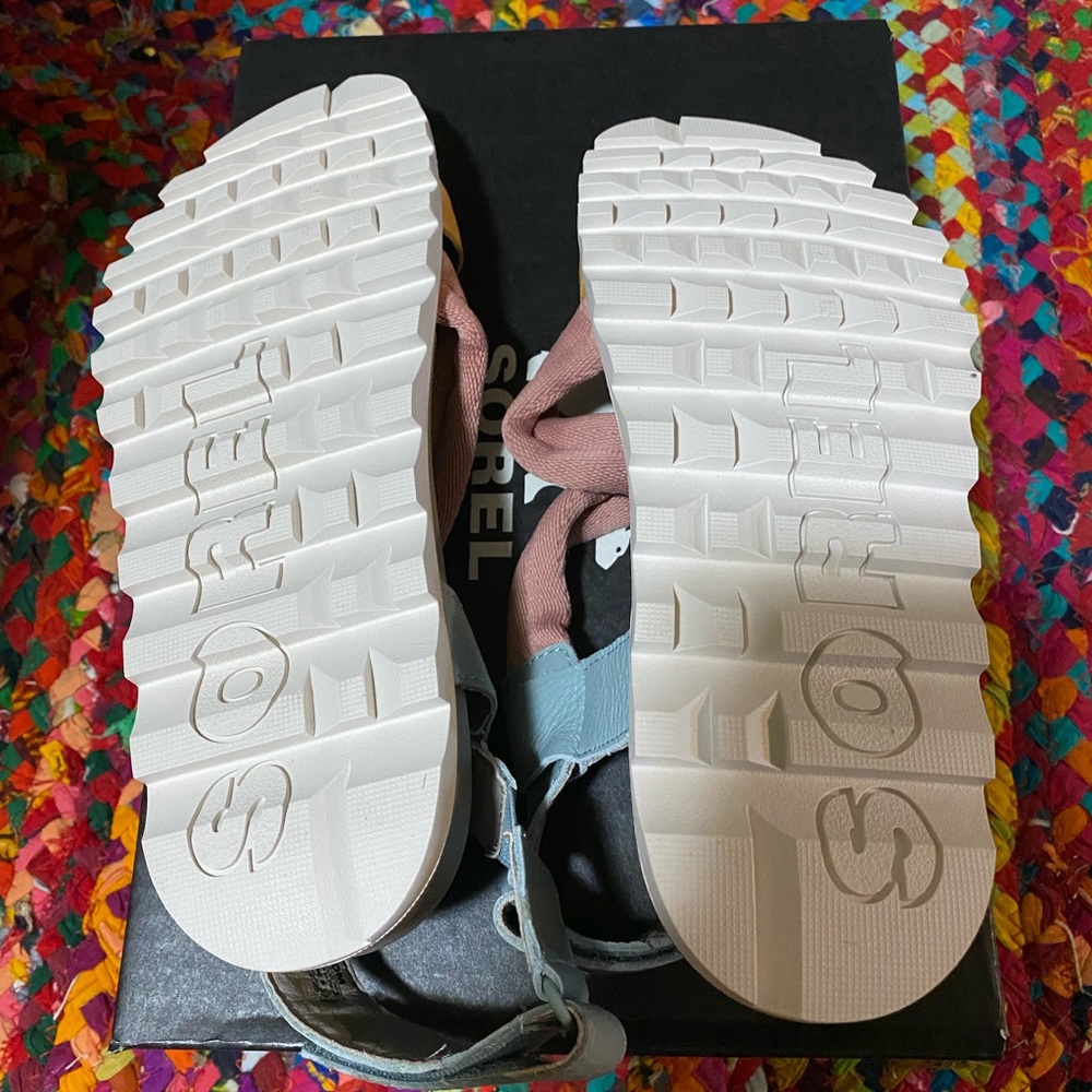 SOREL Roaming Decon Strappy Sandal in Crushed Blue Chrome NWB! - Picture 8 of 12
